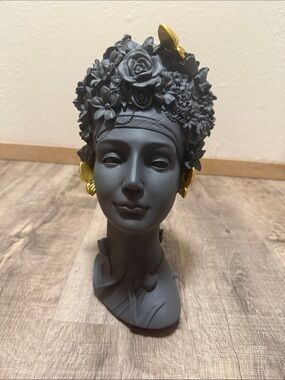 Gray Decorative home accent with Gold Accent Butterflies